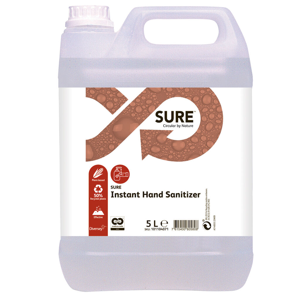 SURE Instant Hand Sanitizer 2x5L - Alkoholmentes kézfertőtlenítő friss illattal