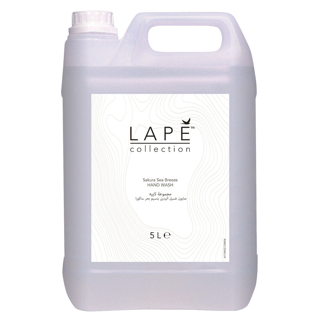 Kézmosó szappan LAPĒ Sakura See Breeze illattal 2x5L - Nordic Swan tanúsítvánnyal rendelkező, illatosított, hidratáló kézmosó szappan