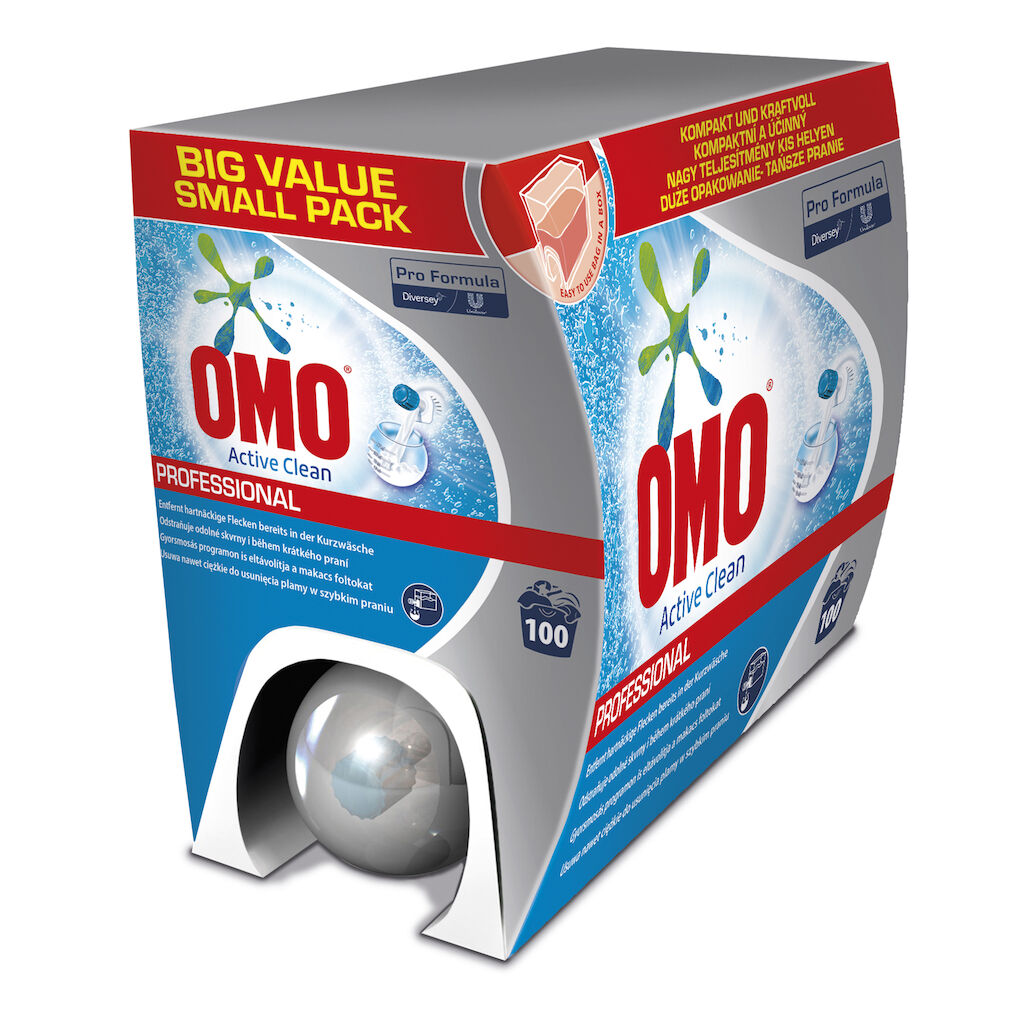 Omo Pro Formula Active Clean 7.5L - Folyékony általános mosószer, (kartondobozos)
