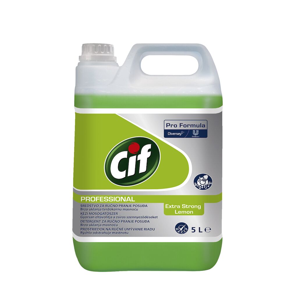 Cif Pro Formula Dishwash Extra Strong Lemon 2x5L - Folyékony kézi mosogatószer