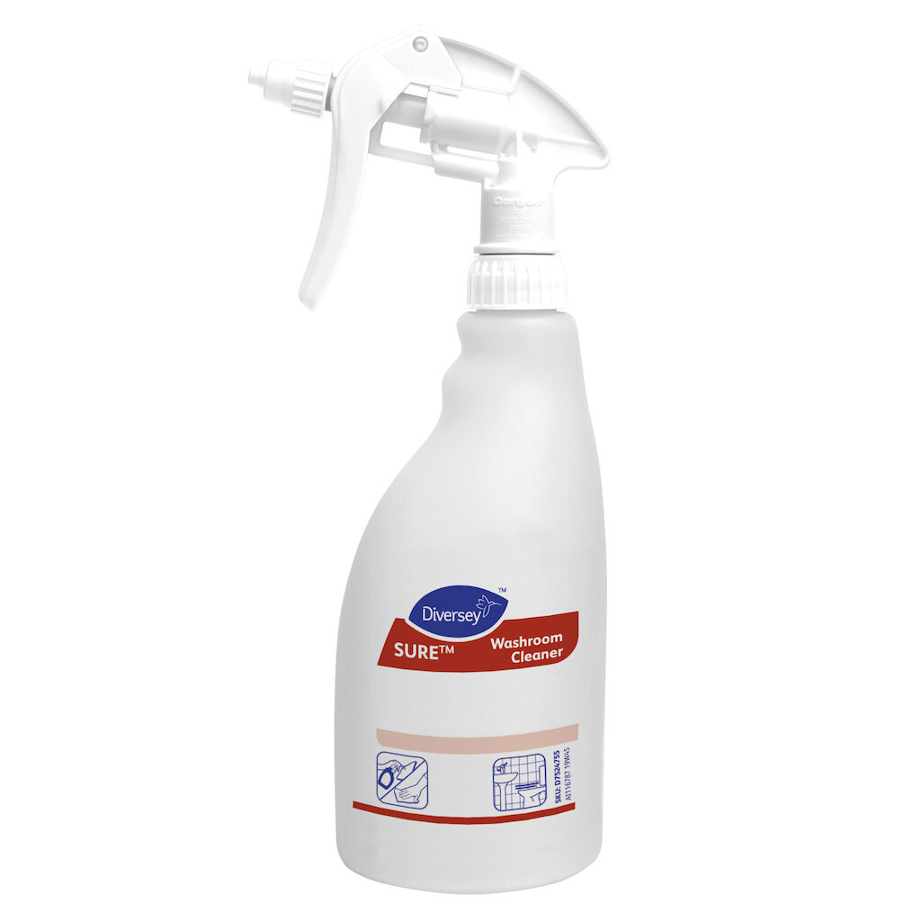 SURE Washroom Cleaner Empty Spraybottles 5x1pc - Üres szórófejes flakon, 500 ml, SURE Ace Care