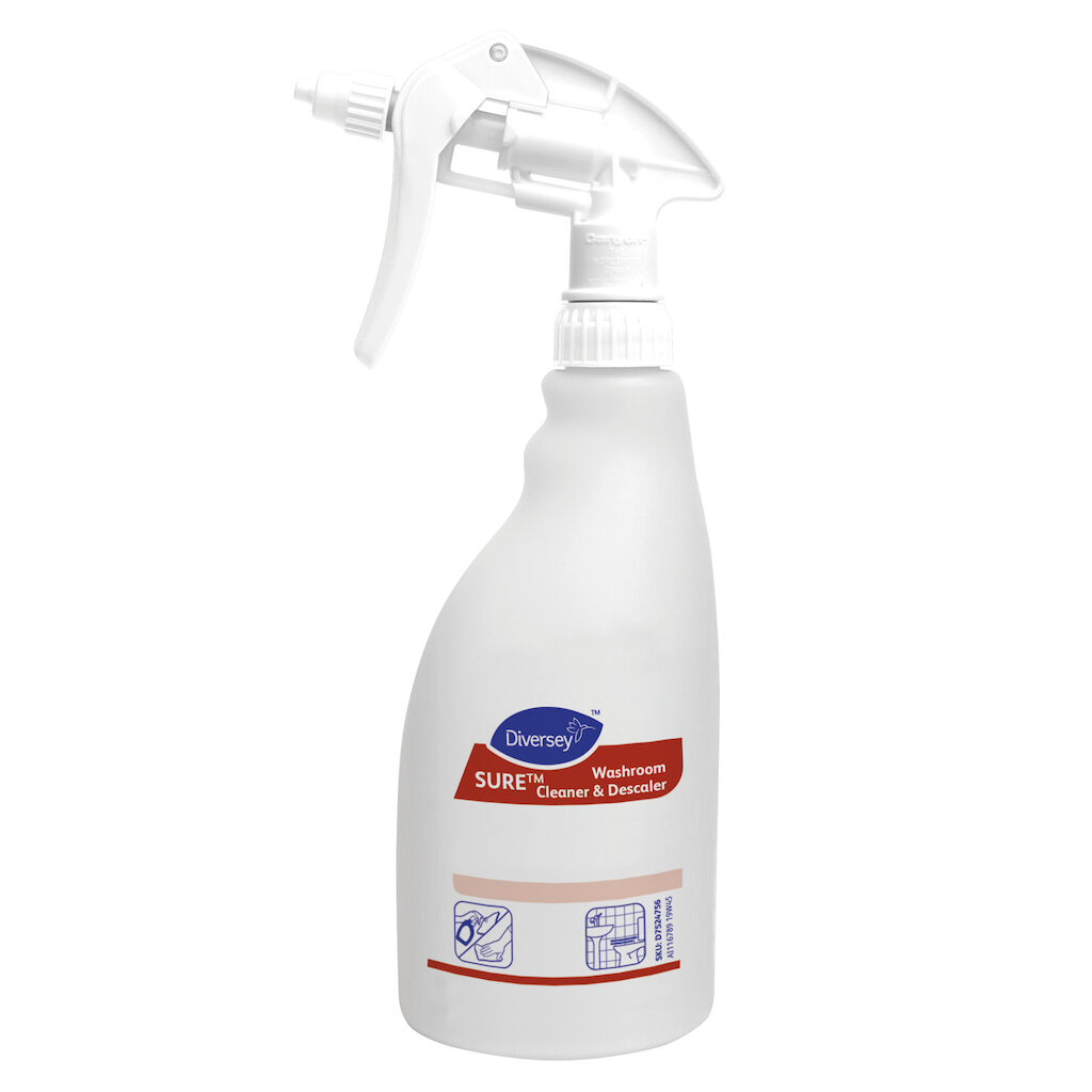 SURE Washroom Cleaner & Descaler Empty Spraybottles 5x1db - Üres szórófejes flakon, 500 ml, SURE Ace Care