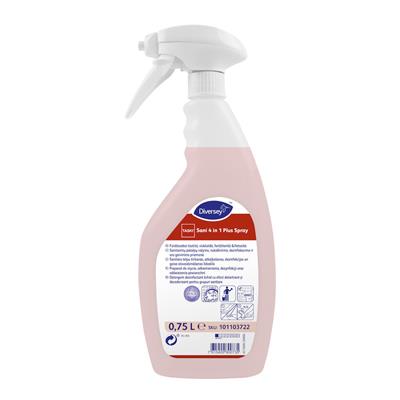 TASKI Sani 4 in 1 Plus Spray 6x0.75L - Fürdőszobai tisztító-, fertőtlenítőszer, vízkőoldó és illatosító hatással